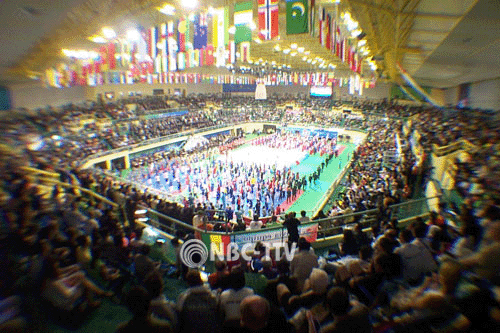 1일 오후 경주실내체육관에서 펼쳐진 2011 WTF 세계태권도선수권대회 개막식 전경