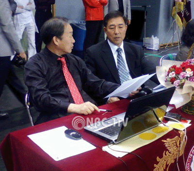 5.18 태권도대회 진행하는 KTA 경기분과 김경일 위원장과 권영호 부위원장