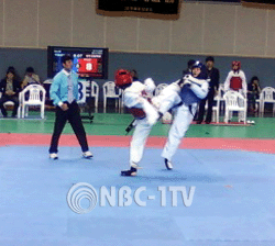 광주 빛고을 체육관에서 펼쳐진 제13회 광주 5ㆍ18민중항쟁추모기념 시장기 전국 남녀 중고등학교 태권도 대회